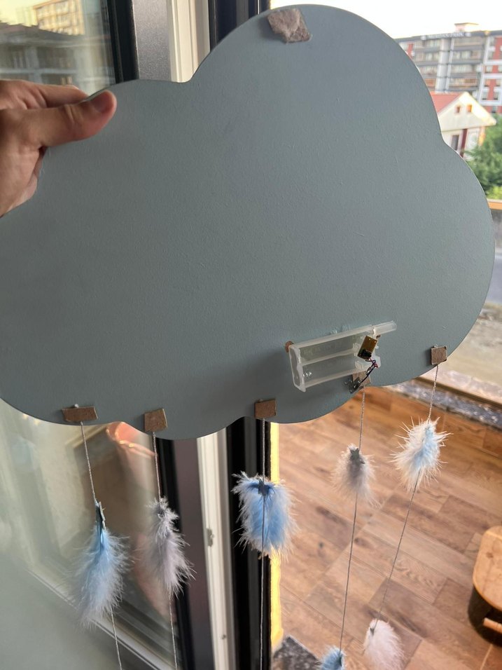 Mavi Bulut Temalı Çocuk Rafı - Görsel 5