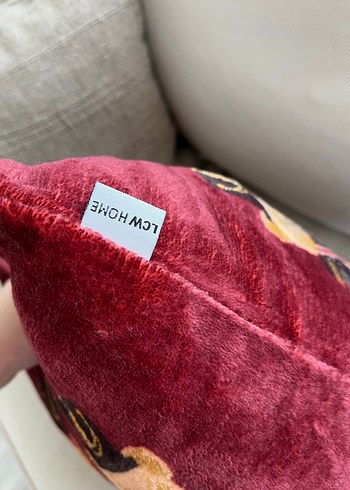 Bordo Ayıcık Desenli Kırlent - Görsel 2