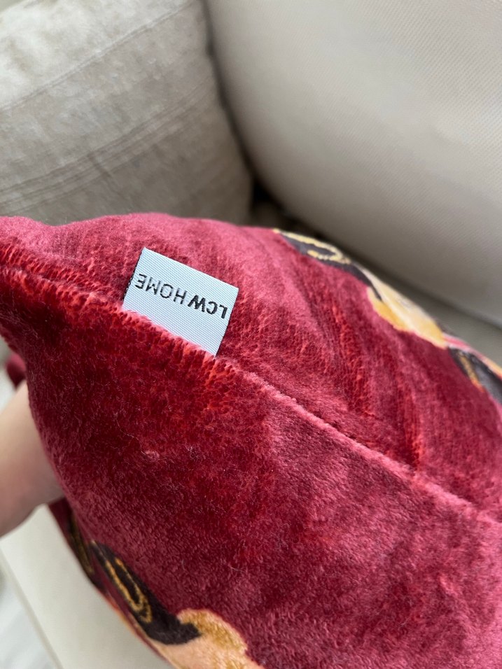 Bordo Ayıcık Desenli Kırlent - Görsel 2