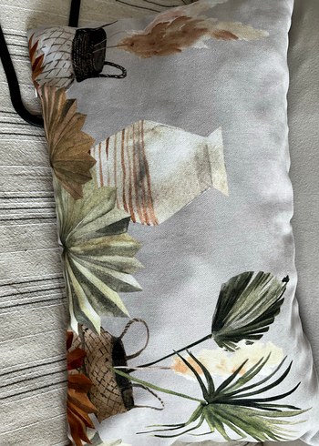 Bohem Desenli Baskılı Keten Kırlent Kılıfı 2li - Görsel 2