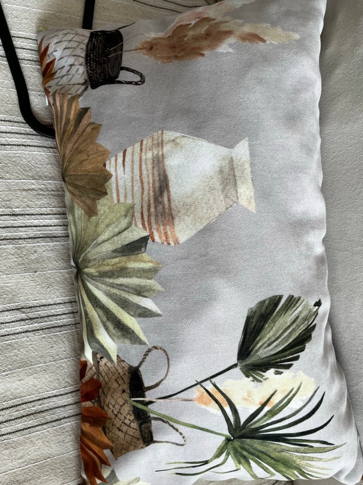 Bohem Desenli Baskılı Keten Kırlent Kılıfı 2li - Görsel 2