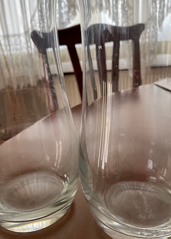 Bej Gri Şeffaf Cam Vazo Seti - Görsel 2