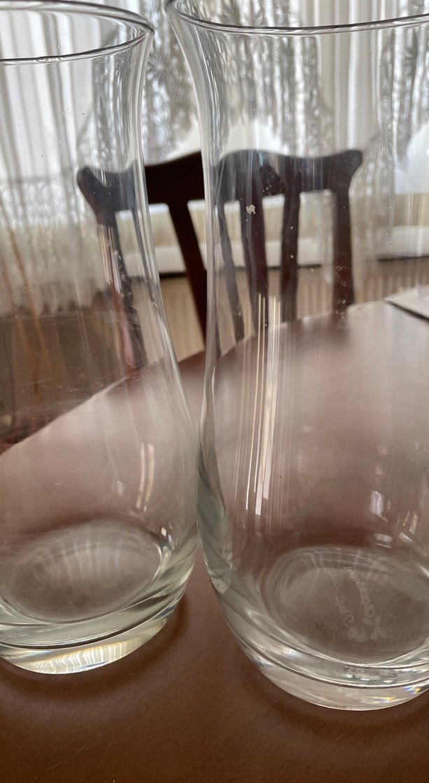 Bej Gri Şeffaf Cam Vazo Seti - Görsel 2