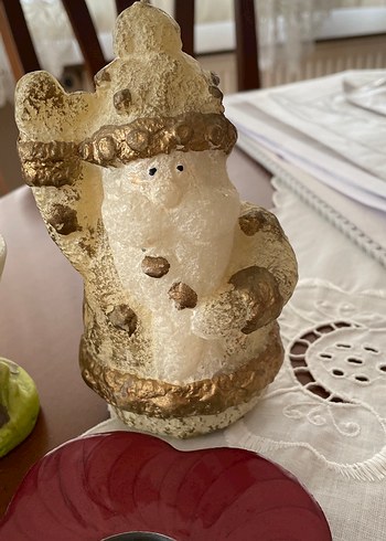 Beyaz ve renkli figürlü mumluk seti - Görsel 3