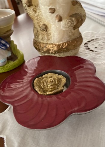 Beyaz ve renkli figürlü mumluk seti - Görsel 4