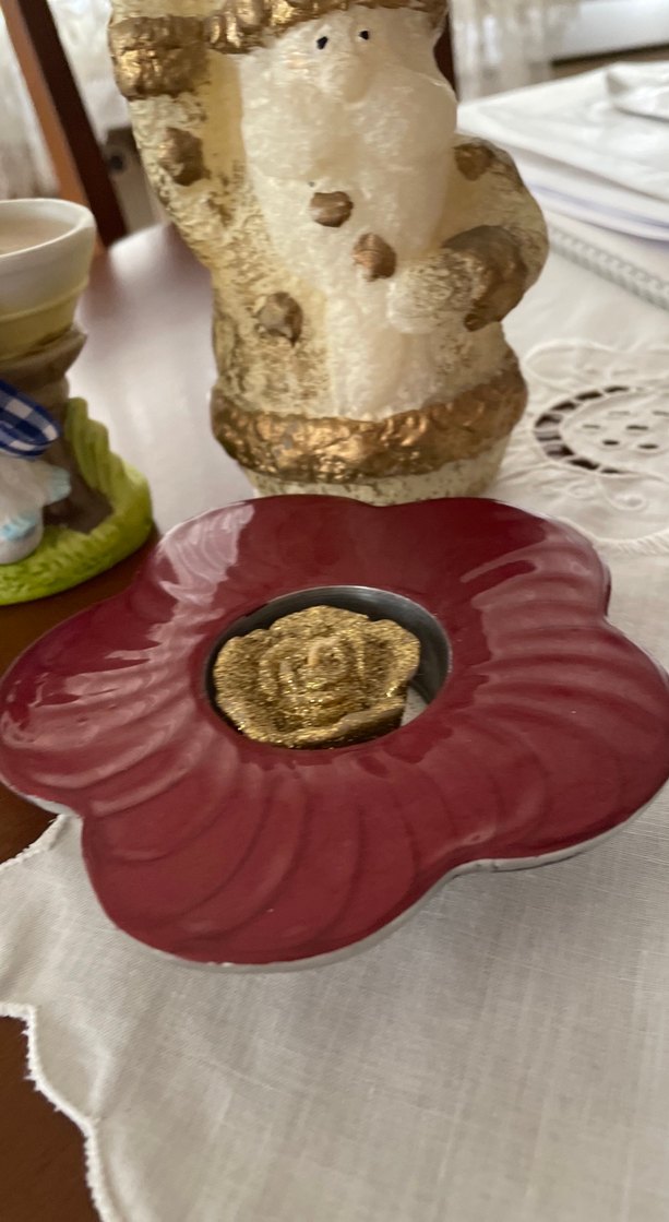 Beyaz ve renkli figürlü mumluk seti - Görsel 4