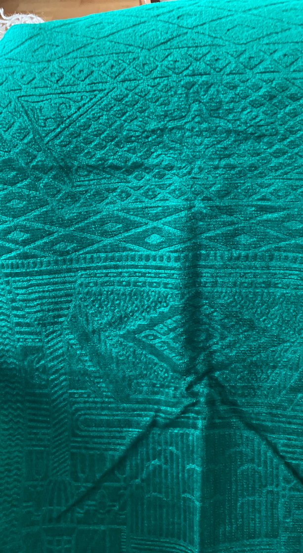 Parlak Yeşil Düz Desenli seccade - Görsel 2