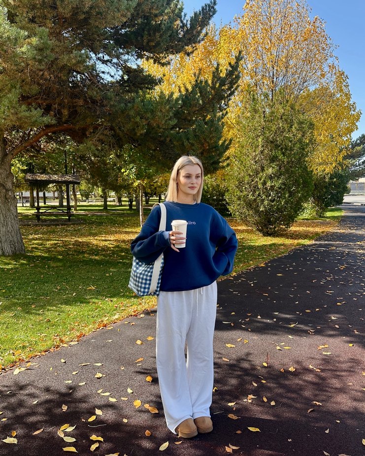 Kiiro Mavi Ekose Desenli Kadın Omuz Çantası - Görsel 3