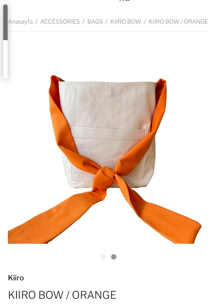 Kiiro bow bağlamalı küçük boy çanta - Görsel 2