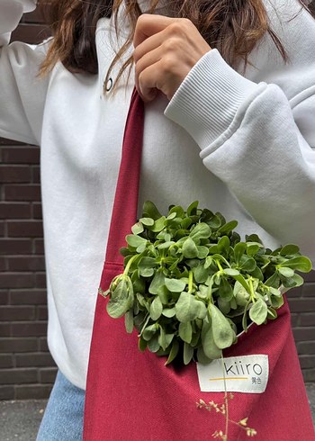 Kiiro bow bağlamalı bordo çanta - Görsel 4