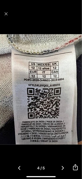 11-12 Yaş Beden çeşitli Renk Yepyeni guess sweatshirt