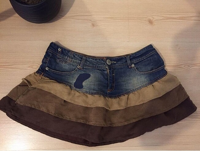 bershka vintage mini kot etek