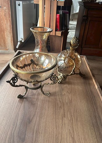 Altın Renkli Dekoratif Vazo - Görsel 6