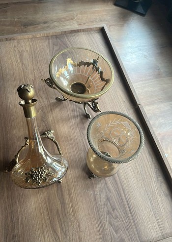 Altın Renkli Dekoratif Vazo - Görsel 8