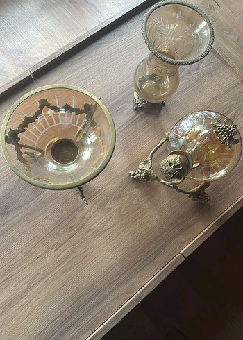 Altın Renkli Dekoratif Vazo - Görsel 5