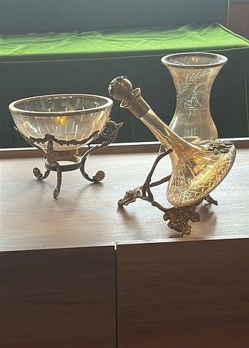 Altın Renkli Dekoratif Vazo - Görsel 2