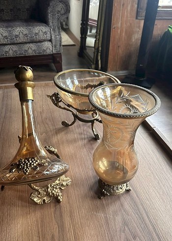 Altın Renkli Dekoratif Vazo - Görsel 7