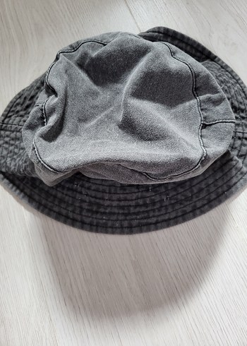 Gri Denim Kadın Sokak Stili Şapka - Görsel 2