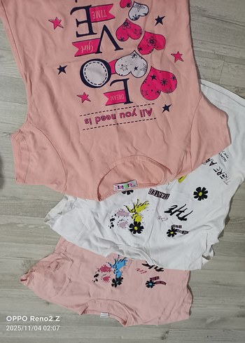 Kız Çocuk Pembe Baskılı Kısa Kollu Tişört - Görsel 2