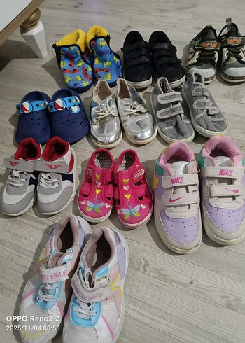 Kız Çocuk Çok Renkli Cırt Cırtlı Spor Ayakkabı - Görsel 3