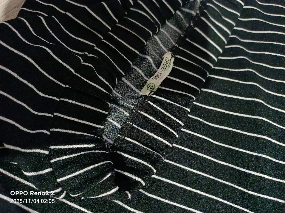 Lacivert Çizgili Mini Pilili Hamile Eteği - Görsel 3