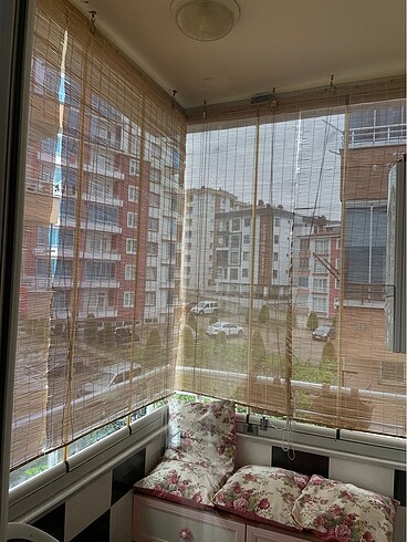 Ahşap bambu perde