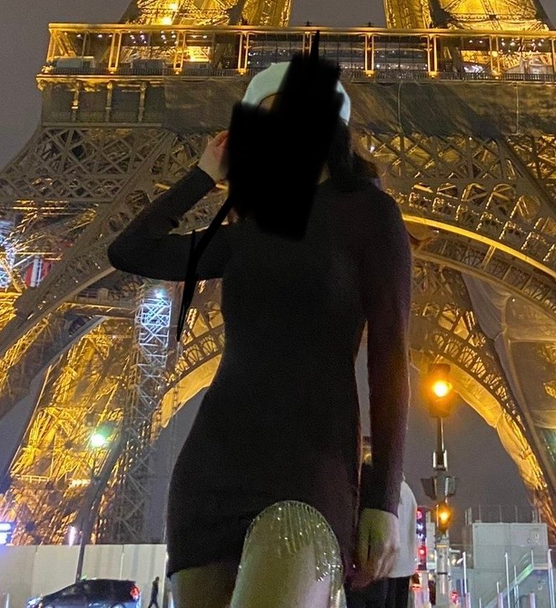 Kahverengi taşlı mini elbise - Görsel 3