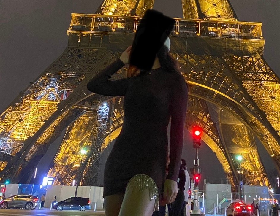 Kahverengi taşlı mini elbise - Görsel 2