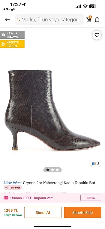 Kısa bot #ninewest
