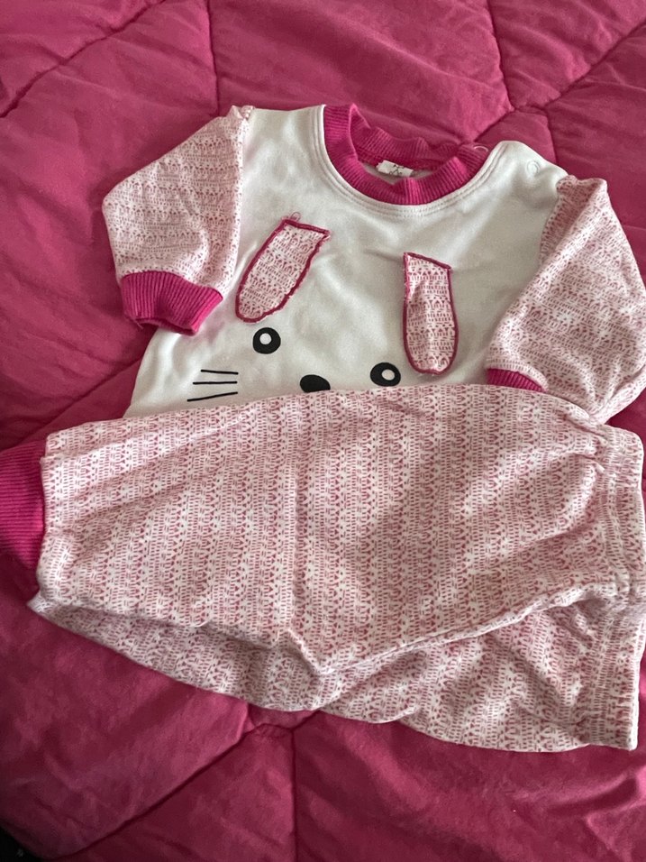 Renkli Nakışlı Örgü Uzun Kollu Bebek Kız Takımı - Görsel 2