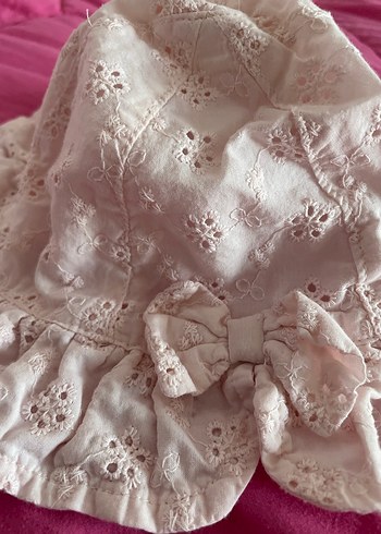 Dantel Detaylı Pembe Bohem Kız Şapkası - Görsel 2