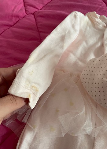 Dantel Detaylı Pembe Bebek Tulum - Görsel 3