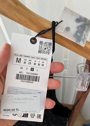 Siyah zara Boncuk İşlemeli Uzun Gece Elbise - Görsel 5