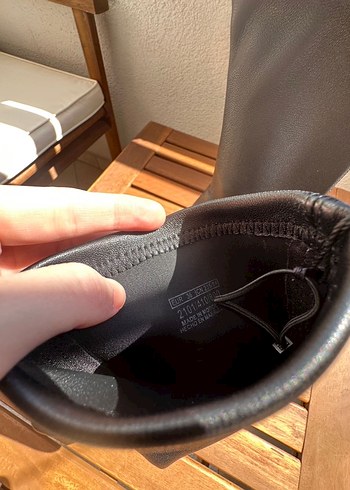 Zara Siyah Stiletto Topuklu Deri Bilekte Bot - Görsel 7