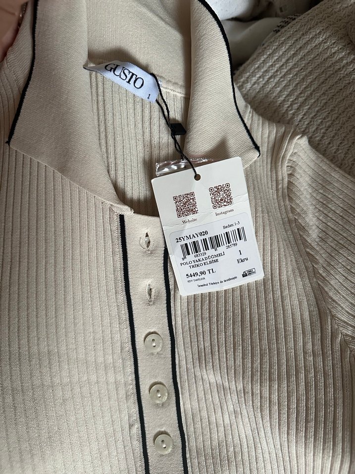 Bej gusto Midi Kadın Elbise - Görsel 4