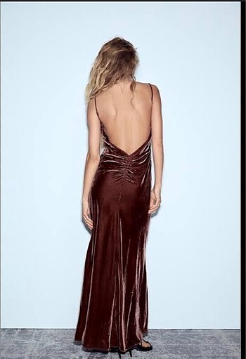 xs Beden Zara Kadife şık elbise