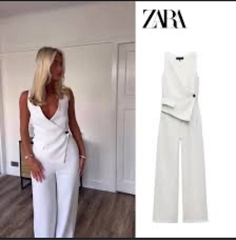 Zara beyaz tulum