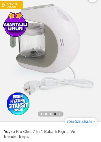 Yoyko Pro Chef 7'si 1 Arada Buharlı Pişirici ve Blender - Görsel 2