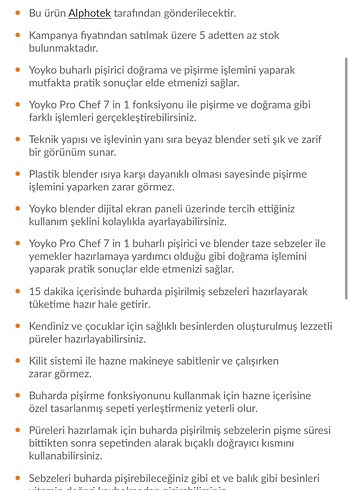 Yoyko Pro Chef 7'si 1 Arada Buharlı Pişirici ve Blender - Görsel 3