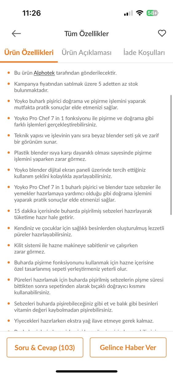 Yoyko Pro Chef 7'si 1 Arada Buharlı Pişirici ve Blender - Görsel 3