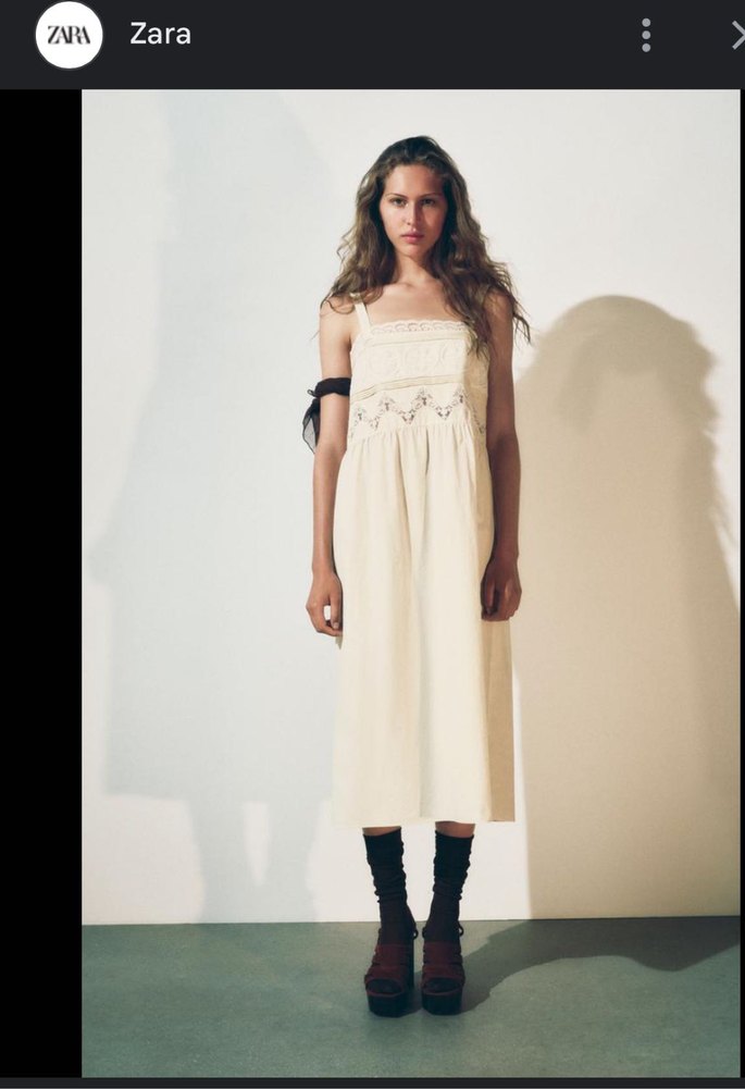 Zara poplin elbise - Görsel 3