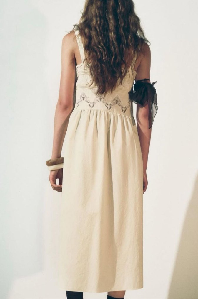 Zara poplin elbise - Görsel 2