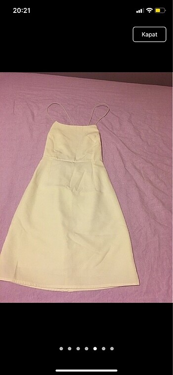 xs Beden beyaz Renk Sırt detaylı elbise