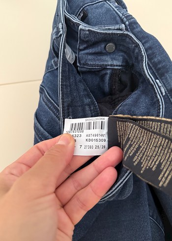 diğer Beden Kadın Lacivert Dar Kesim Midi Kot Pantolon