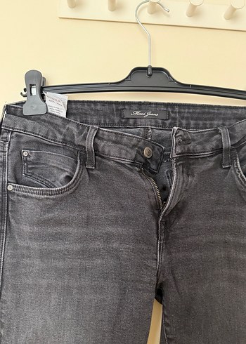 Gri Fitted Midi Kadın Kot Pantolon