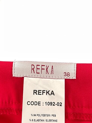 38 Beden kırmızı Renk Refka Tesettür Giyim Düz Kesim %70 İndirimli.