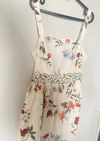 Çiçek Desenli Uzun Hamile Elbisesi - Görsel 3