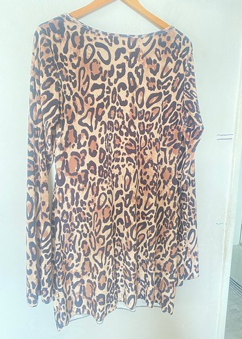 Bohem Leopar Baskılı Hamile Bluzu - Görsel 3