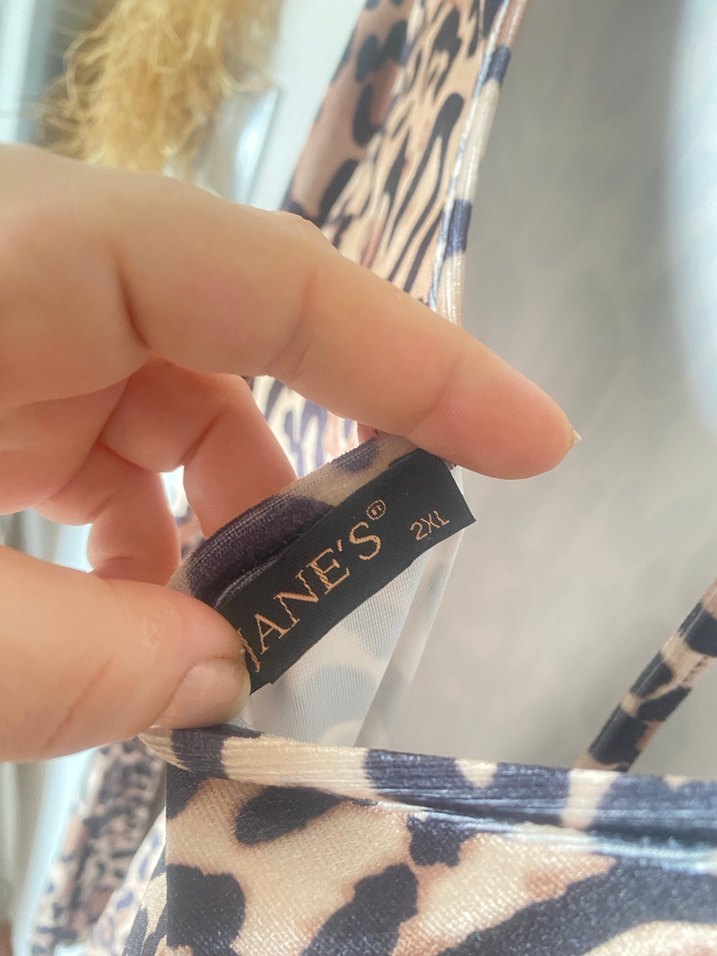 Bohem Leopar Baskılı Hamile Bluzu - Görsel 4