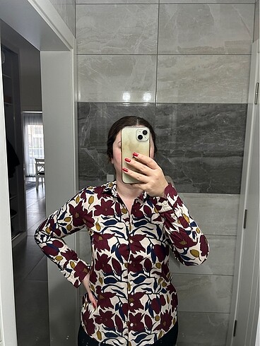 38 Beden Çiçekli gömlek
